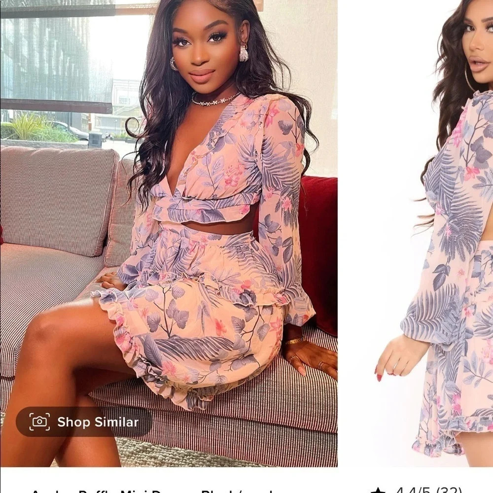 Fashion Nova Ruffle Mini Dress​​​ - Picture 2 of 9